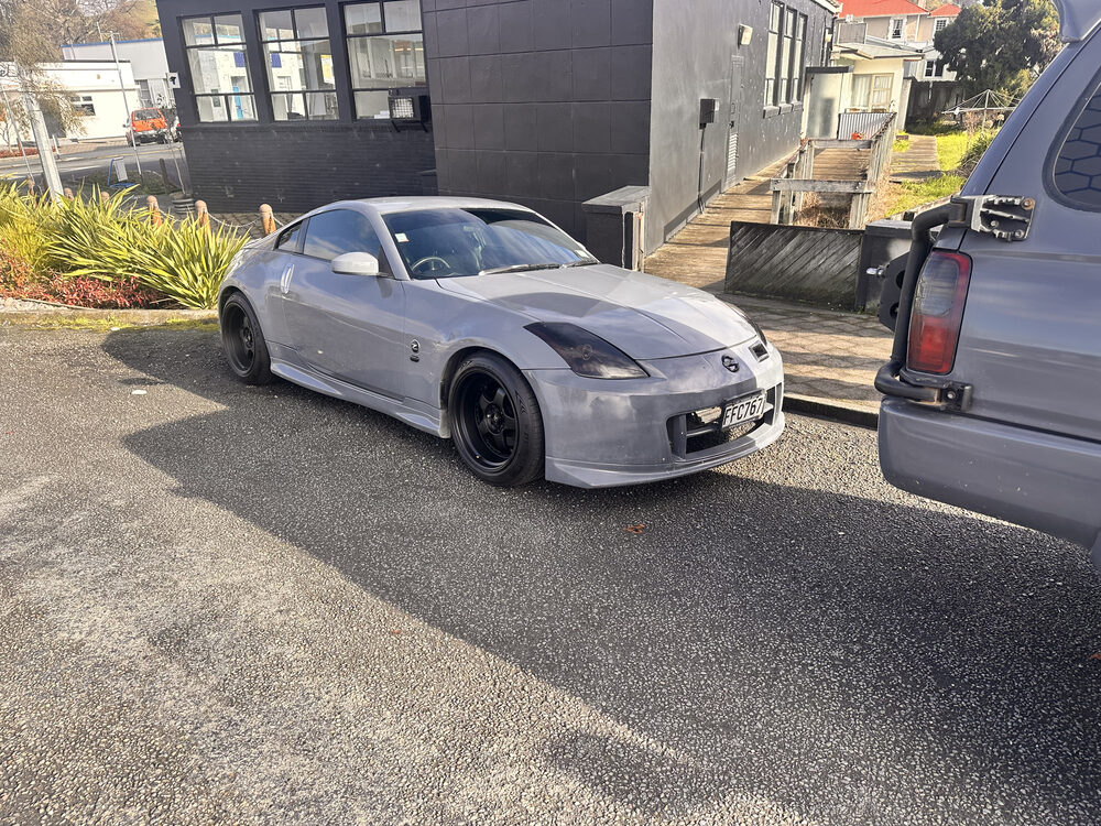 Car window tinting, front view